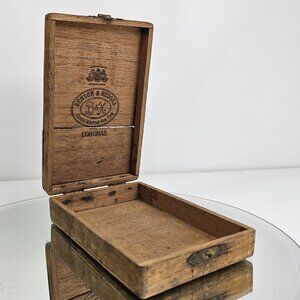 Vintage Benson Hedges Coronas Wood Cigas Box Very Old